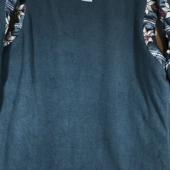 Old Navy Frost Free Girl's Large 10-12 Blue Snowflake Puffer Full Zip Vest Jack - Picture 7 of 11